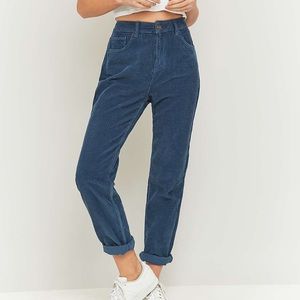BDG high-waisted blue corduroy pants
